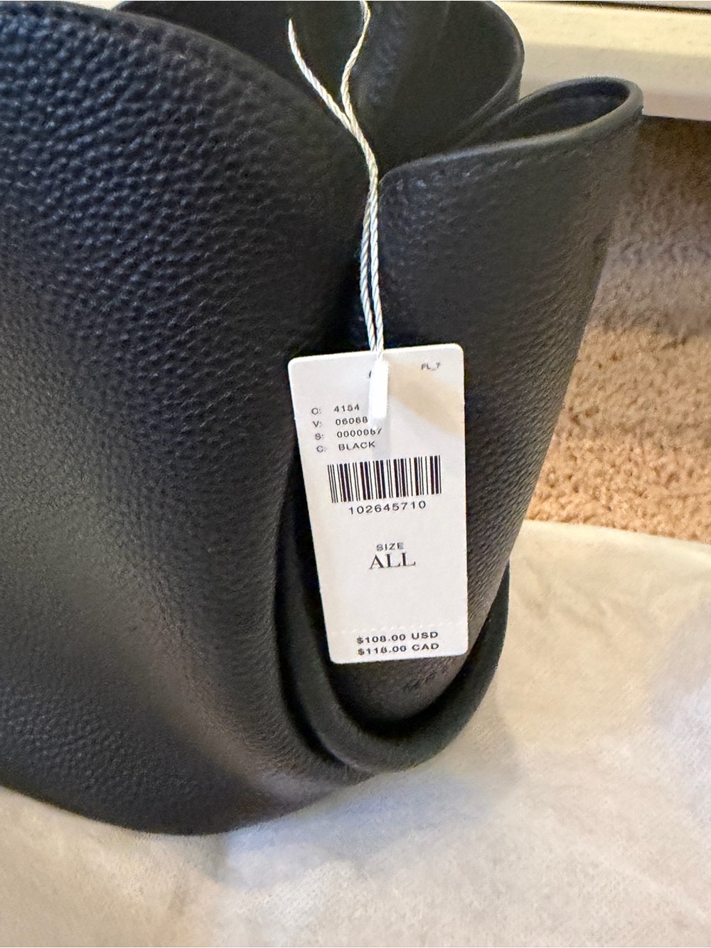 NWT new melie bianco Anthropologie tulip handle crossbody tote bag + Pouch black - Picture 5 of 15